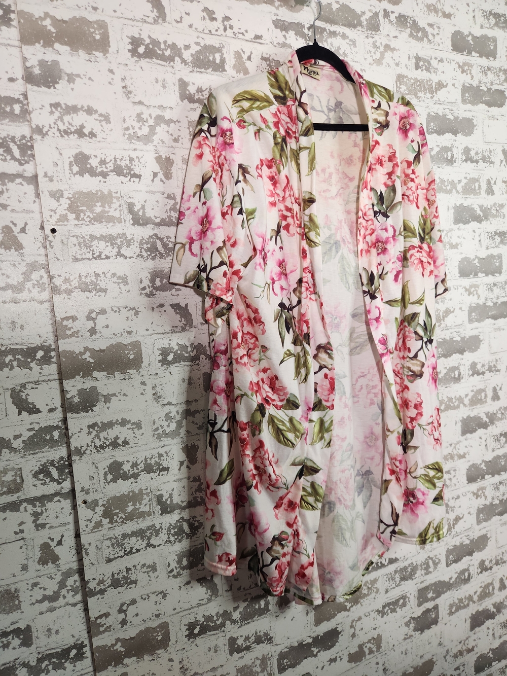 Show Me Your Mumu Brie Robe Floral Kimono Cardigan White
